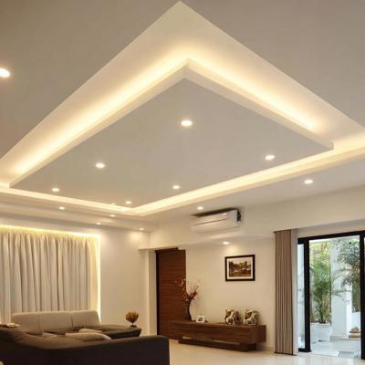 Gypsum false ceiling design with ambient lights